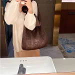 Handwoven Tote Bag Dark Brown (B-006)