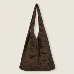 Handwoven Tote Bag Dark Brown (B-006) - Image 2
