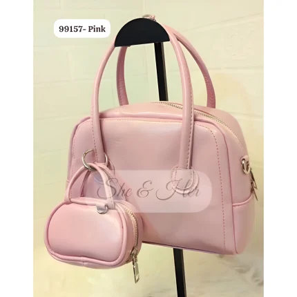 Crossbody Bag With Mini Pouch - Pink (99157)