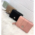 Embroided Wallet With Coin Storage - Green (W057) - Image 3