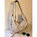 Croissant Shaped Classy Soft leather bags - Apricot (6136)