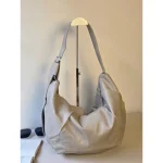 Croissant Shaped Classy Soft leather bags - Apricot (6136) - Image 2