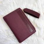 Textured Leather Wallet - Red (W058) - Image 2