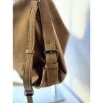 Imported High-Quality Suede Sling Bag-Brown(1193) - Image 3