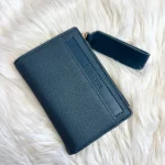 Textured Leather Wallet - Blue (W058) - Image 3