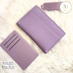 Textured Leather Wallet - Purple (W058) - Image 3