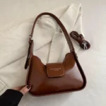 Magnetic Lock Ladies Bags-Brown (B-015)