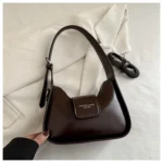 Magnetic Lock Ladies Bags-Coffee (B-015)