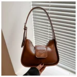 Magnetic Lock Ladies Bags-Brown (B-015) - Image 2