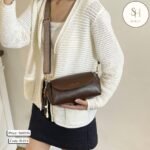 Vintage Dual Belt Crossbody Soft Leather Bag! (B-014) - Image 2
